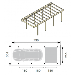 Abri à voitures (Carport) Amrun 2